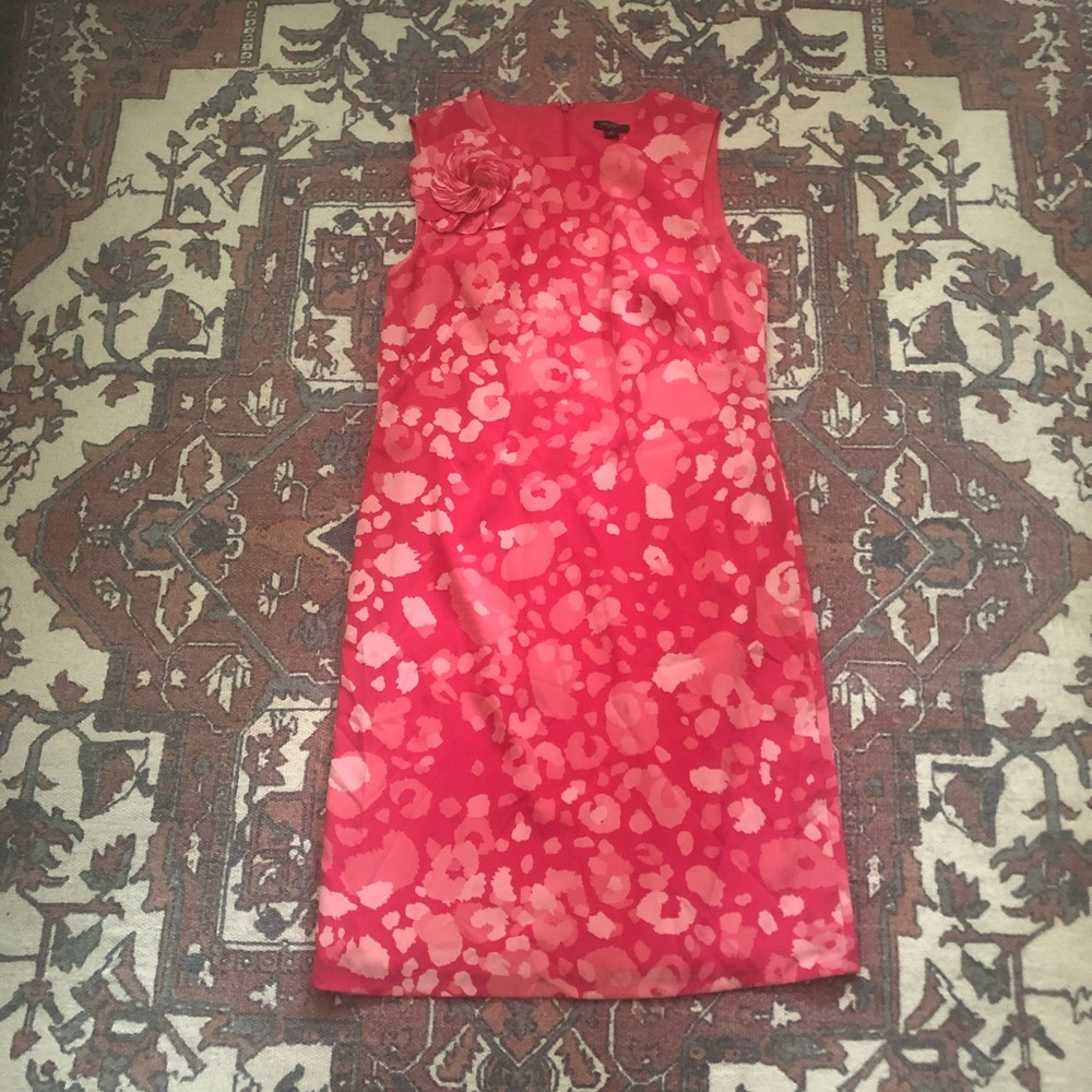Ann Taylor pink leopard print dress